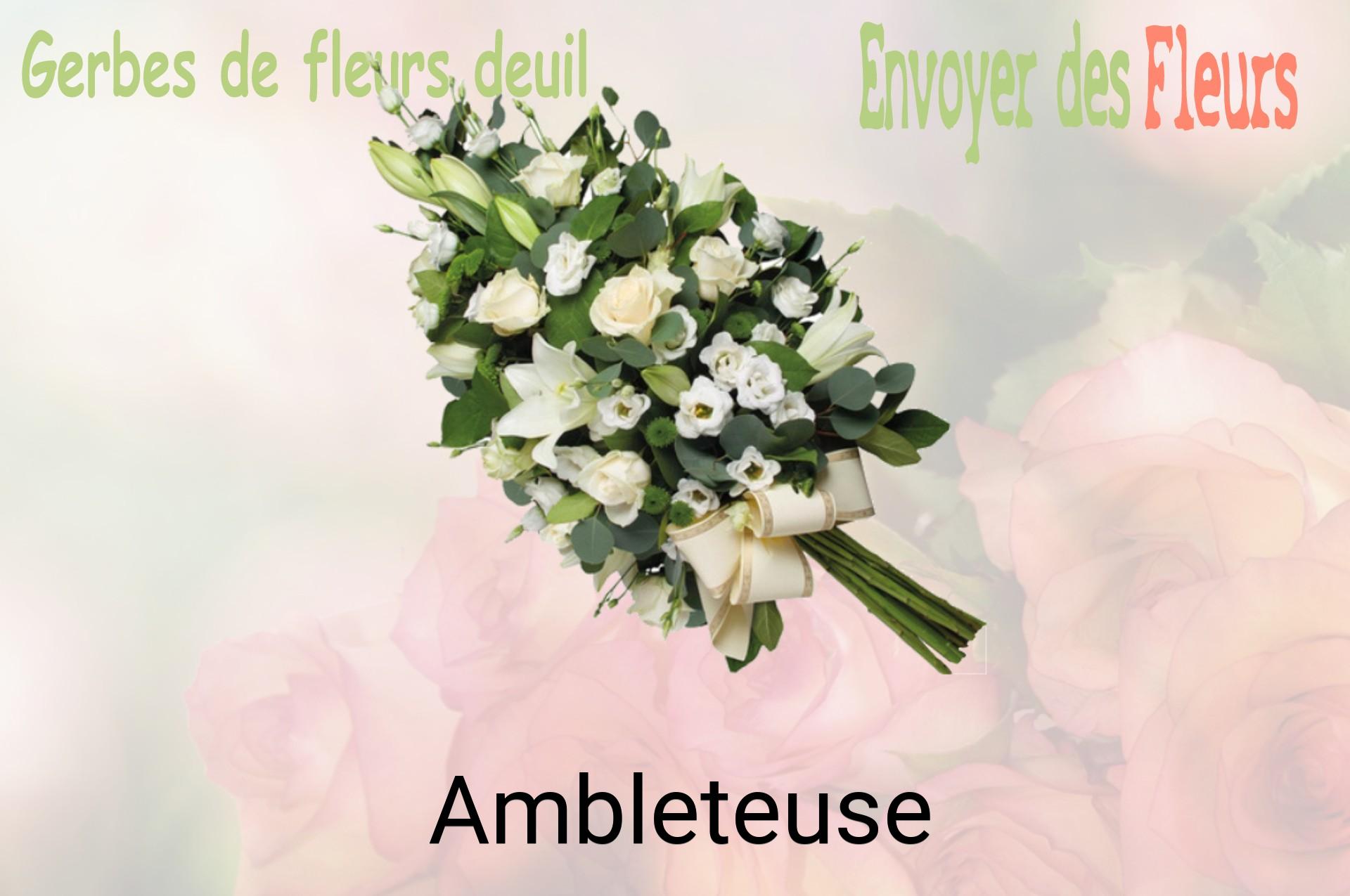 Gerbe de fleurs de deuil livrée à Ambleteuse